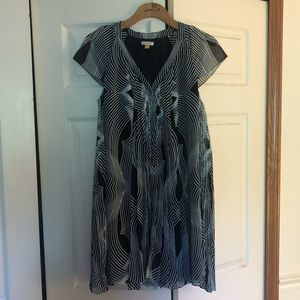 Anthropologie pleated dress, worn once, size 6